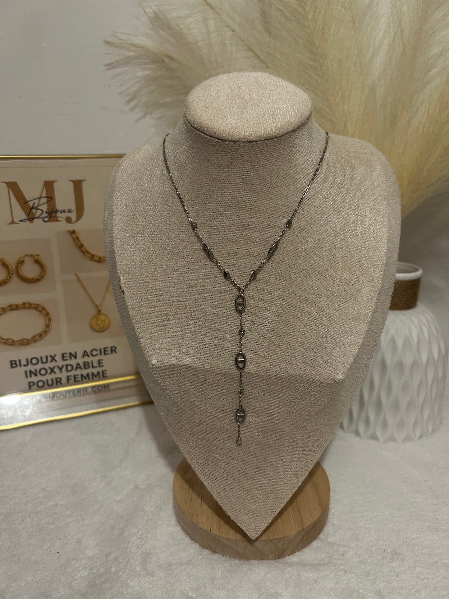 Collier Emma en argenté