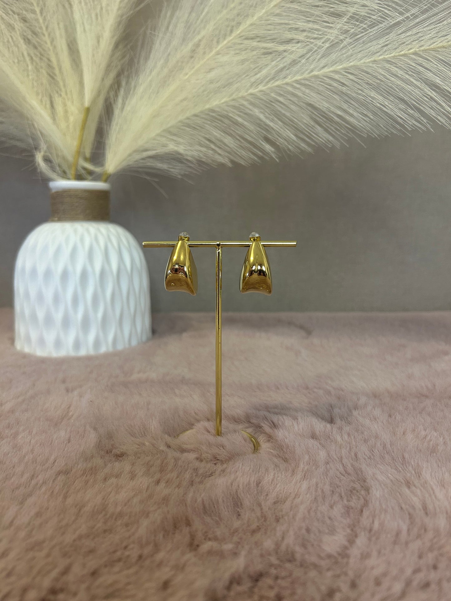 Boucles d'oreilles doré en acier inoxydable "Anna"