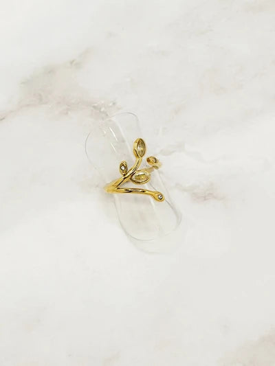 Bague doré en acier inoxydable "Auriane"