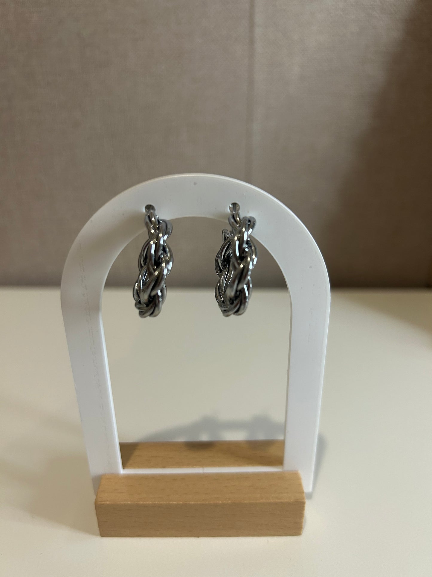 Boucles D'oreille  Camille en argenté en acier inoxydable