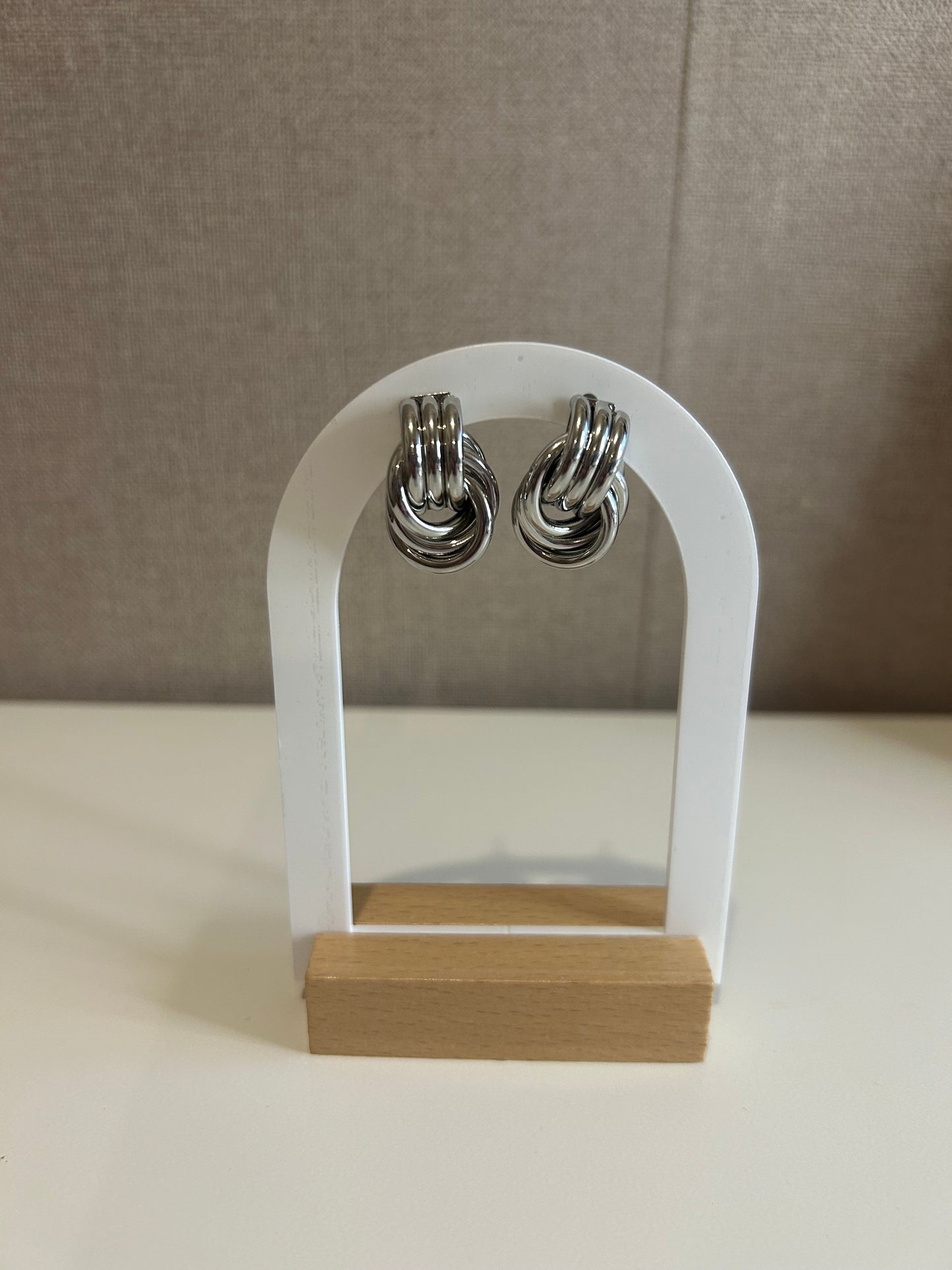 Boucles d'oreilles Livia  argenté en acier inoxydable