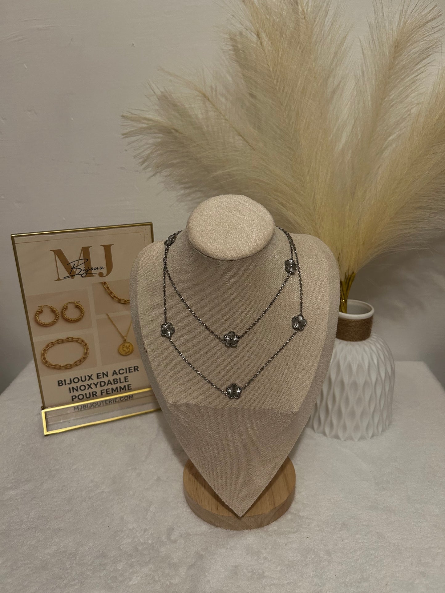 Collier doré et argenté en acier inoxidable "Julie"