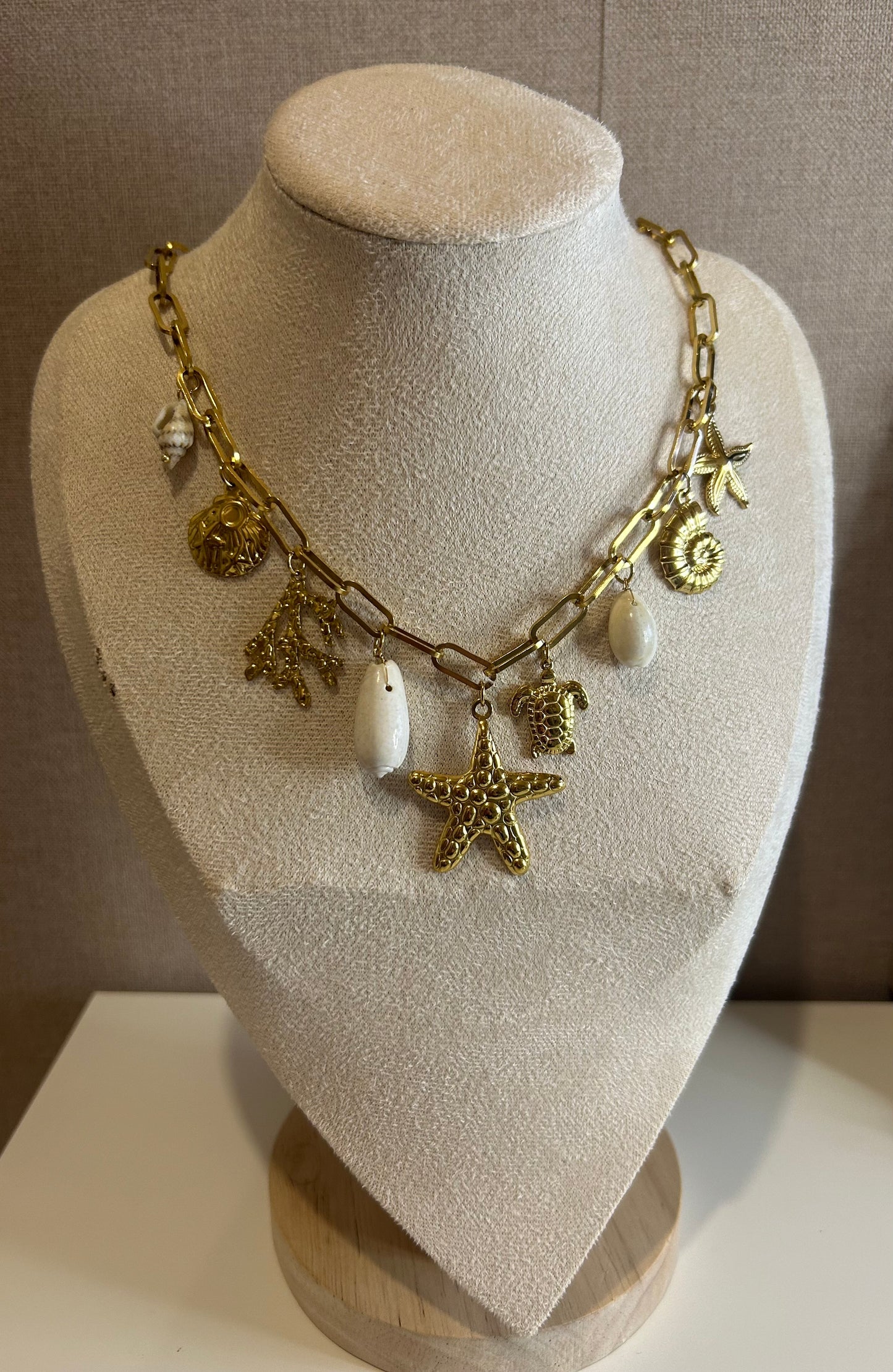 Collier  Moana  Breloques doré  en acier inoxydable