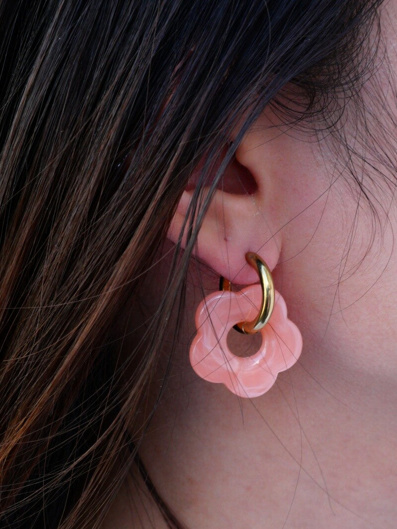 Boucles d’oreilles Ninon saumon