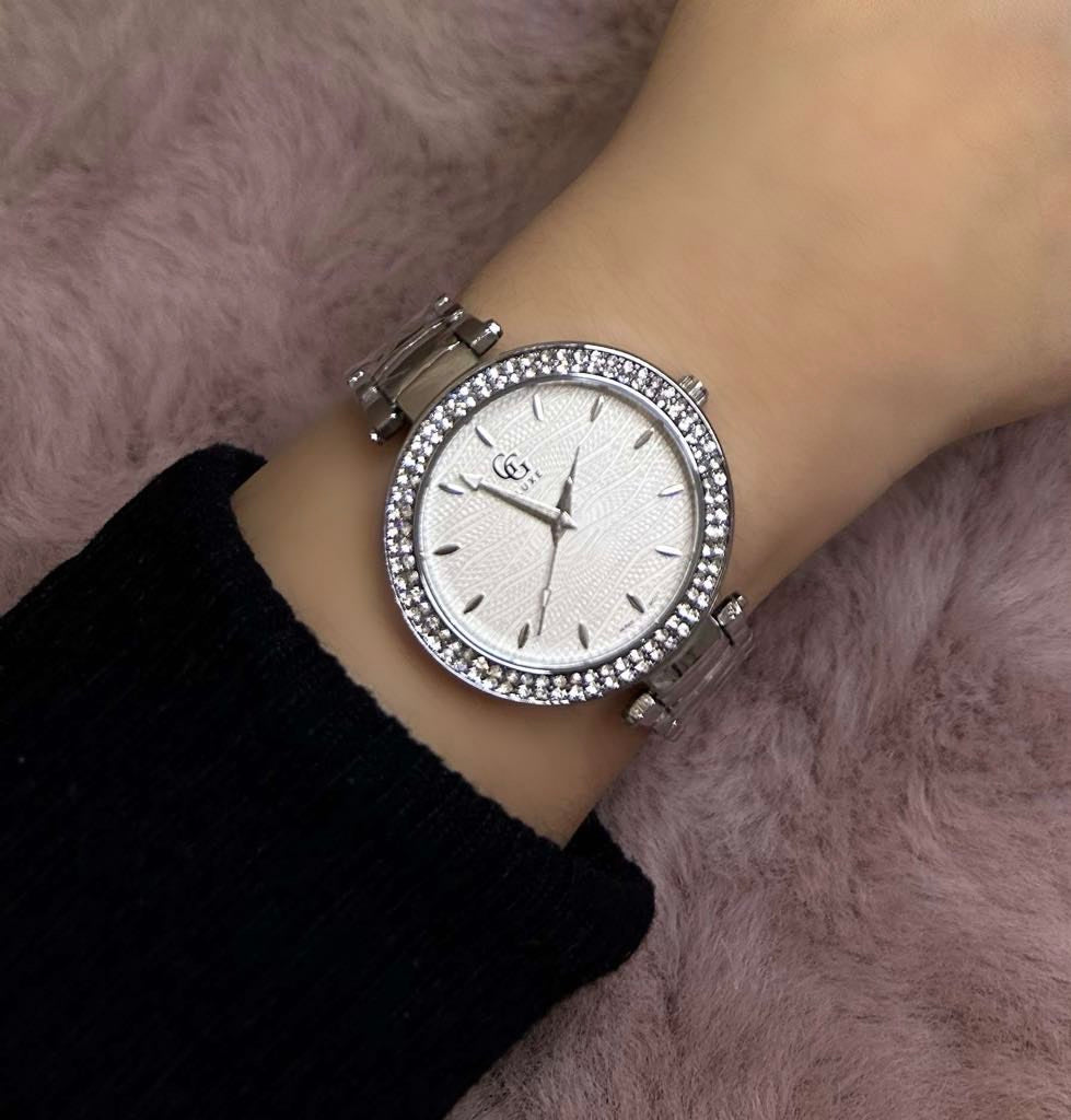 Montre argenté en acier inoxidable "Ambre"