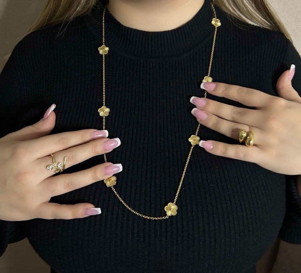 Collier doré et argenté en acier inoxidable "Julie"