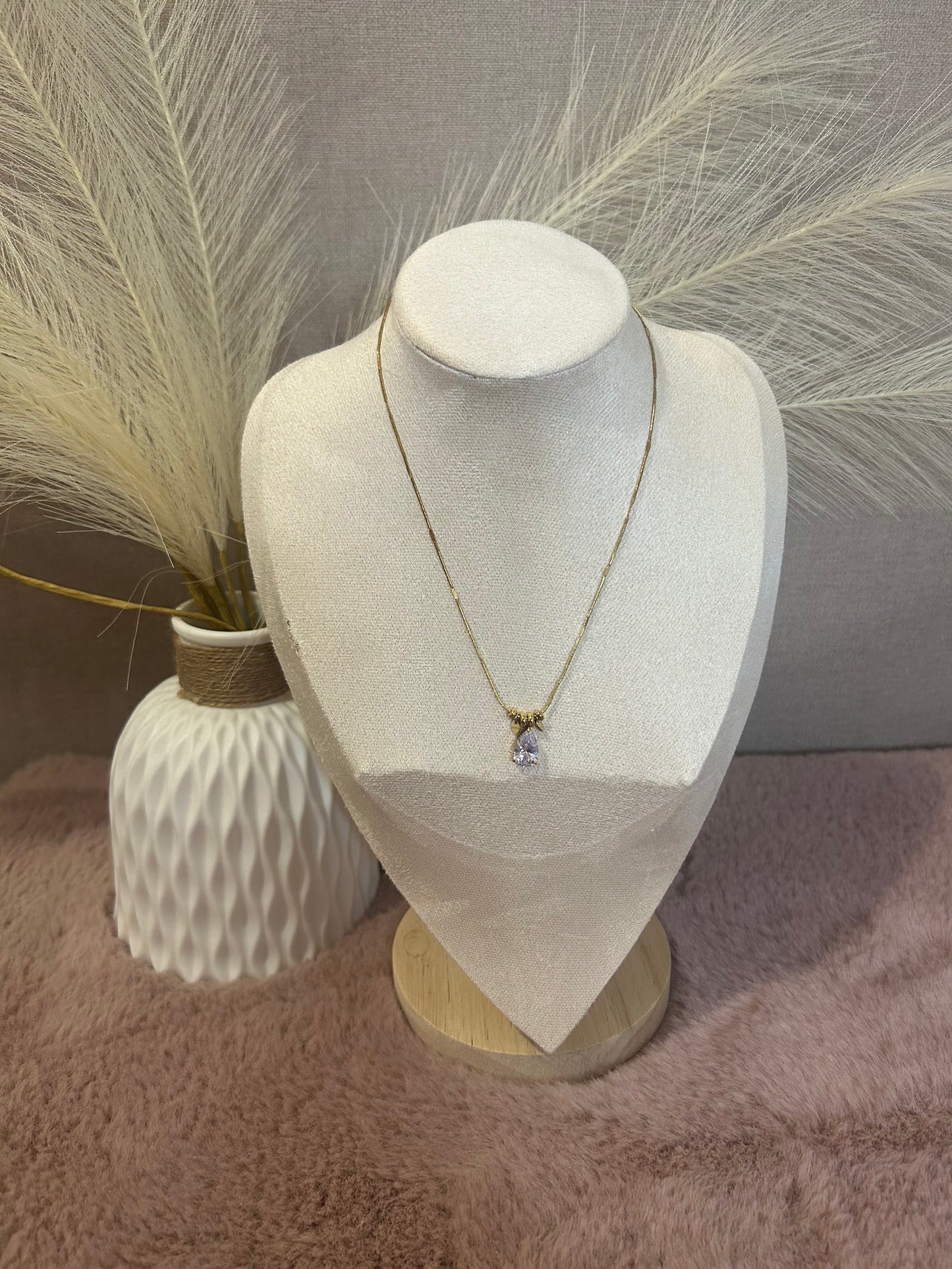 Collier doré et argenté en acier inoxydable "Léa"