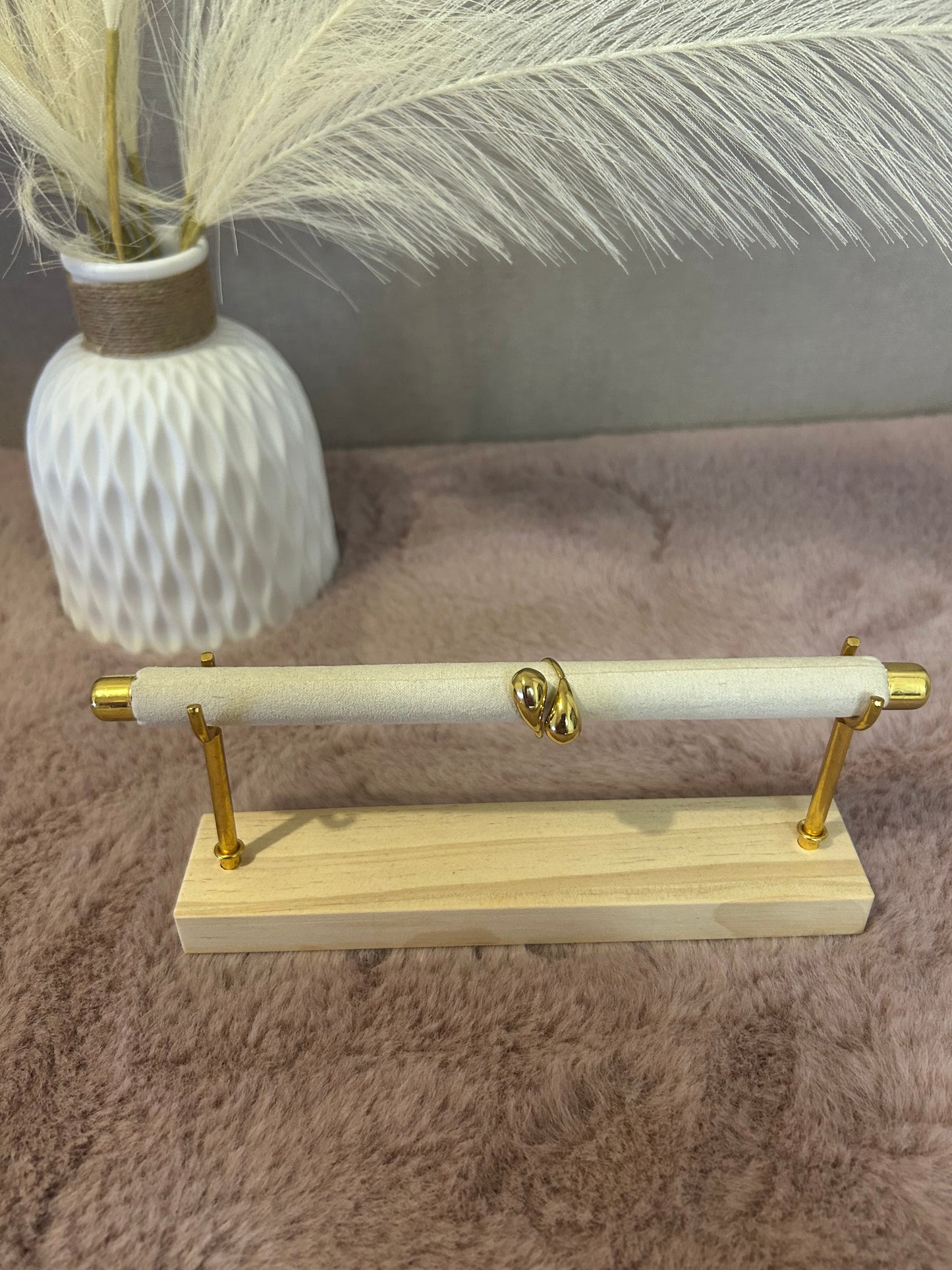 Bague doré en acier inoxydable "Lucie"