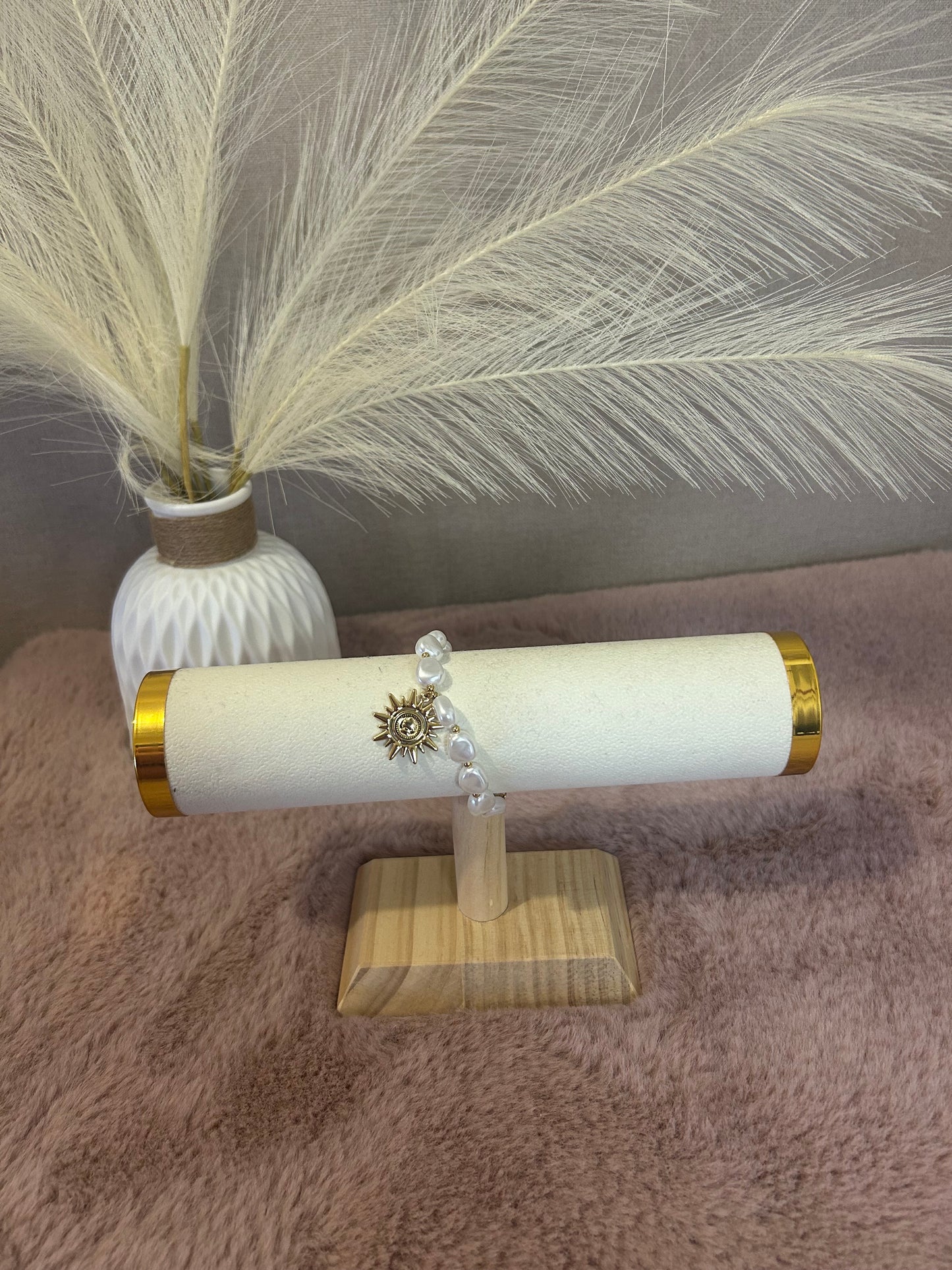 Bracelet doré en acier inoxydable "Rose"