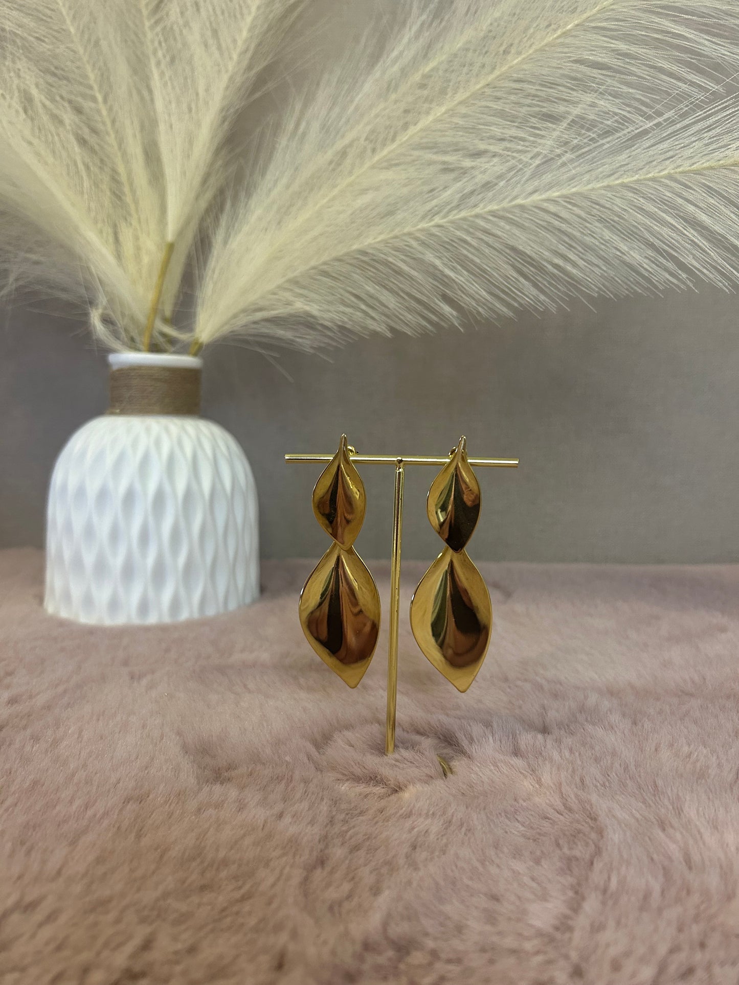 Boucles d'oreilles Doré en acier inoxydable "Gladys"