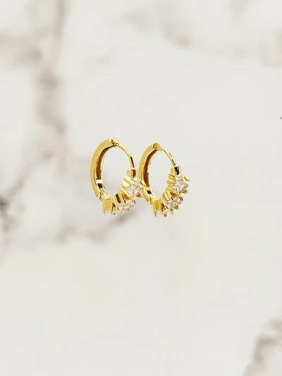 Boucles d'oreilles doré en acier inoxydable "Rosalie"