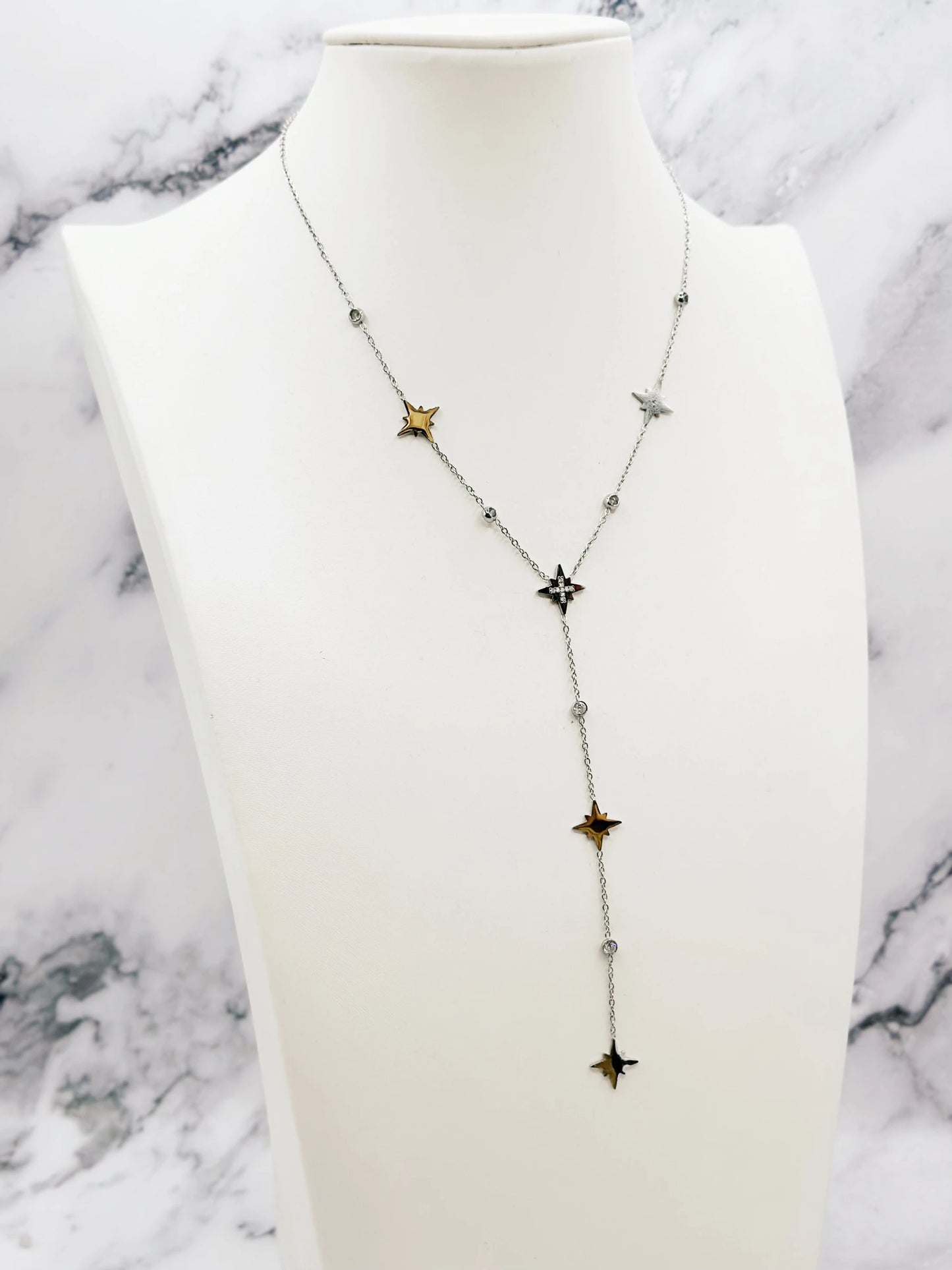 Collier doré en acier inoxidable "Coralie"