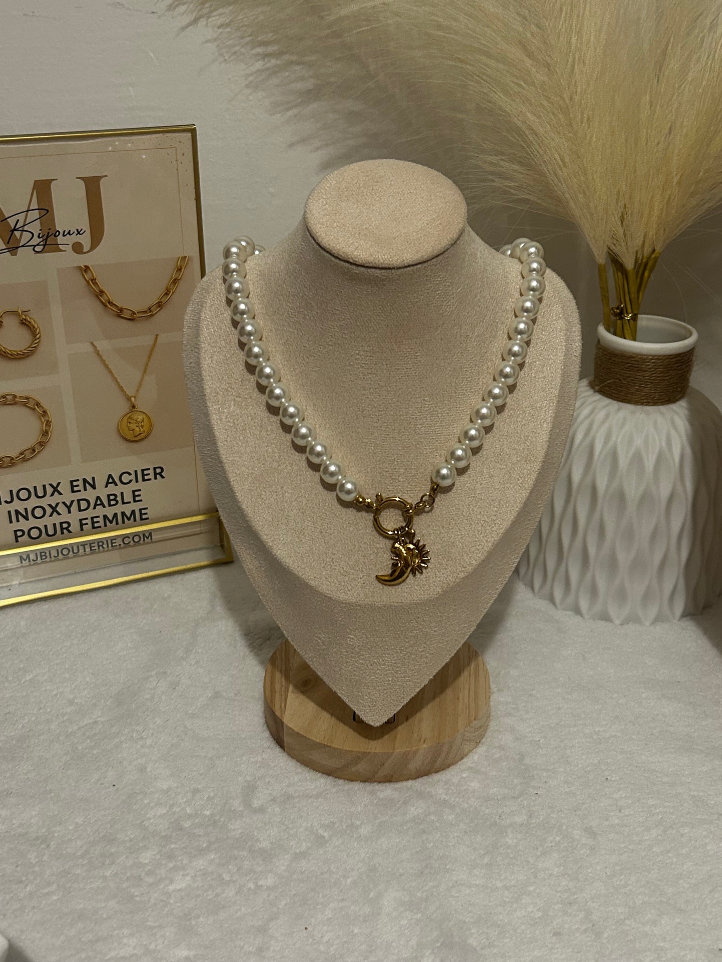 Collier doré en acier inoxidable "Angel"