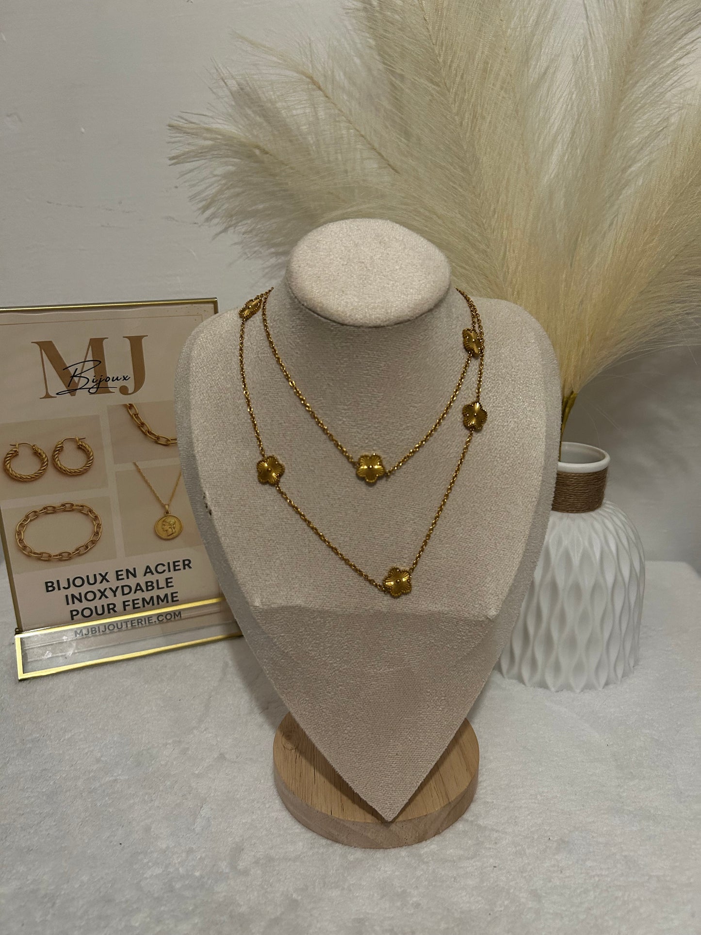 Collier doré et argenté en acier inoxidable "Julie"