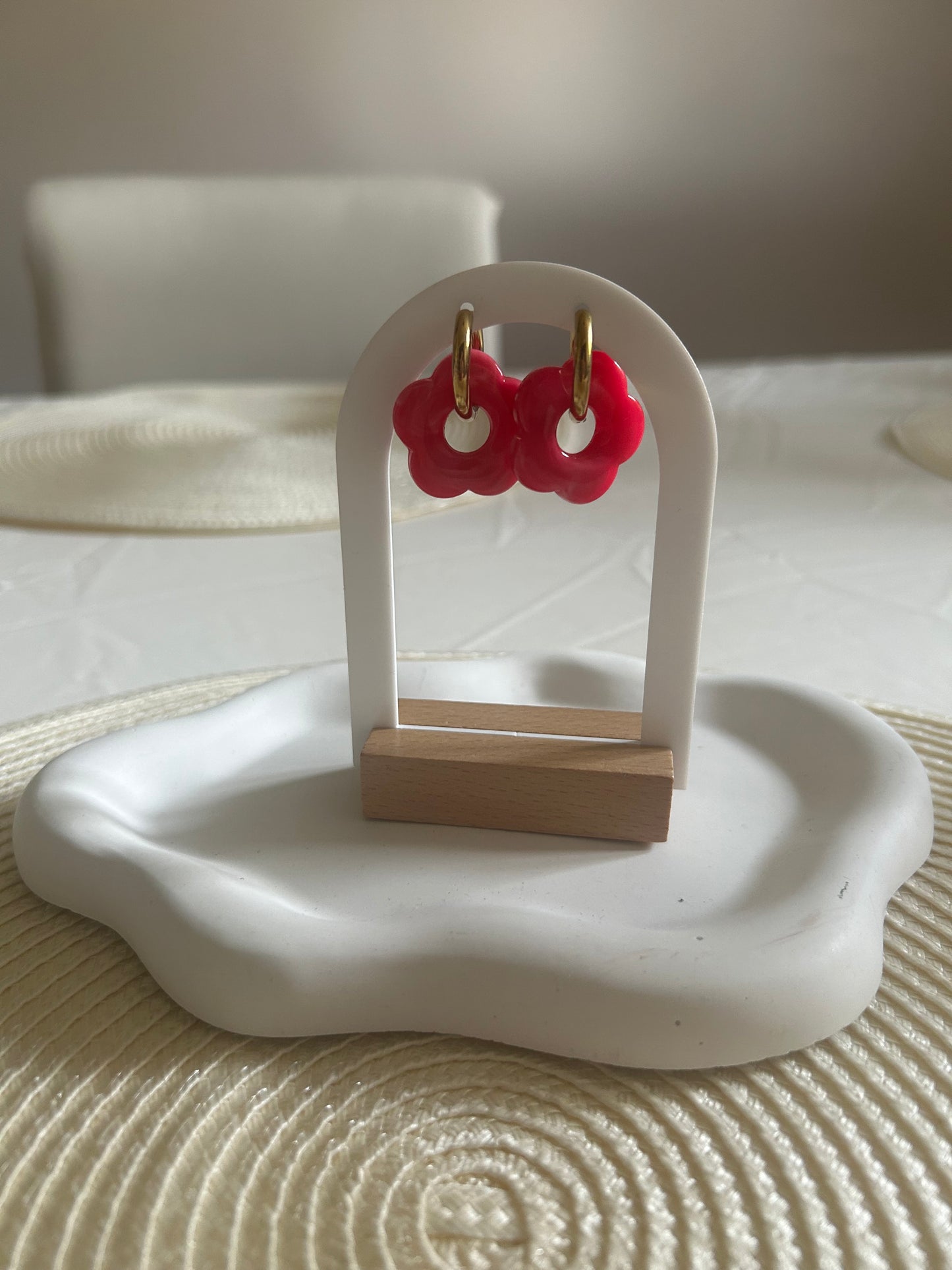 Boucles d’oreilles Ninon fushia
