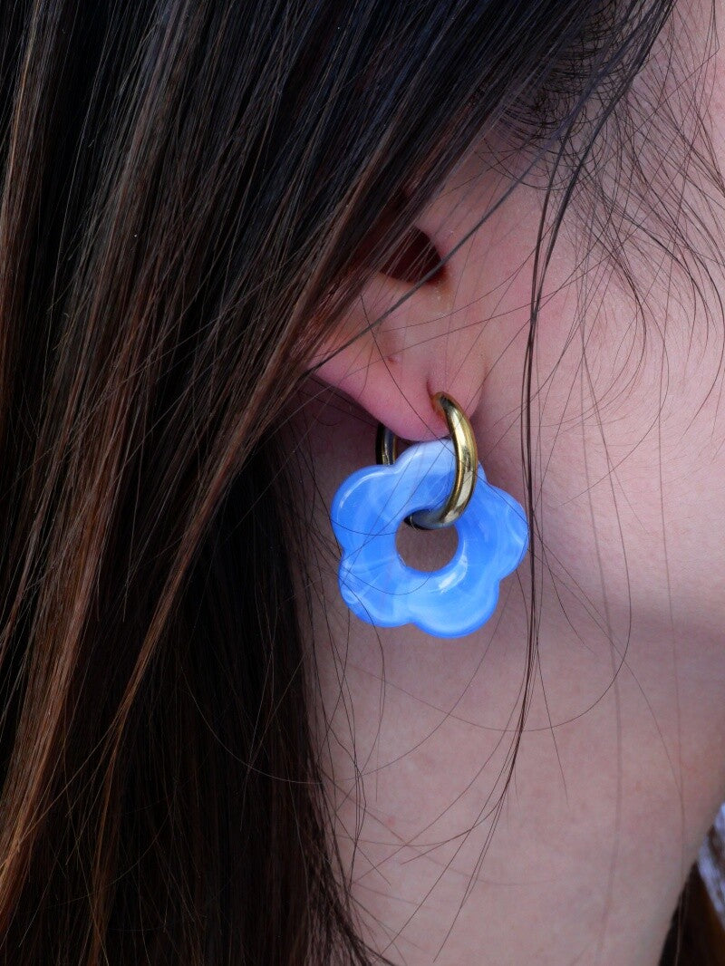 Boucles d’oreilles Ninon cyan