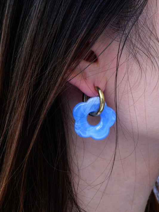 Boucles d’oreilles Ninon cyan