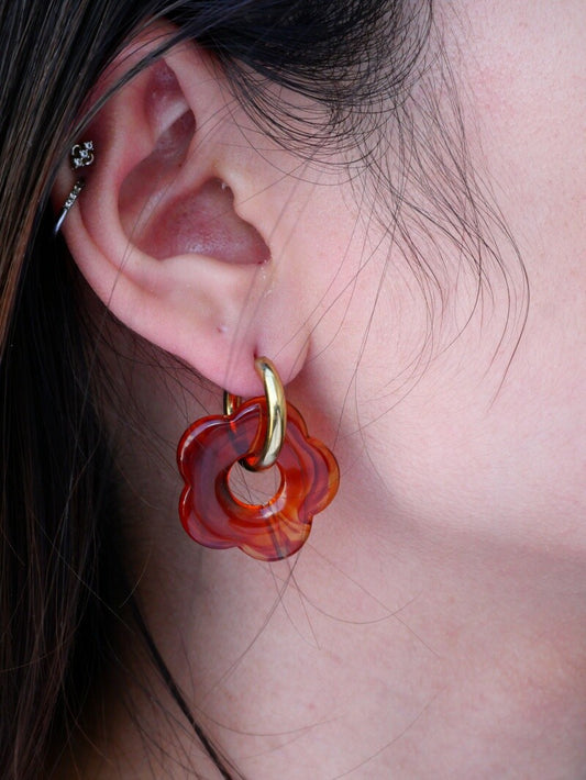 Boucles d’oreille Ninon brun foncé