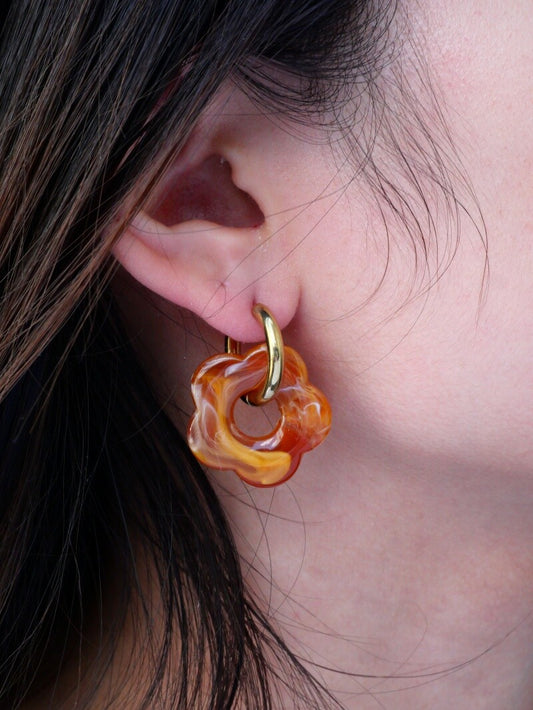 Boucles d’oreille Ninon brun