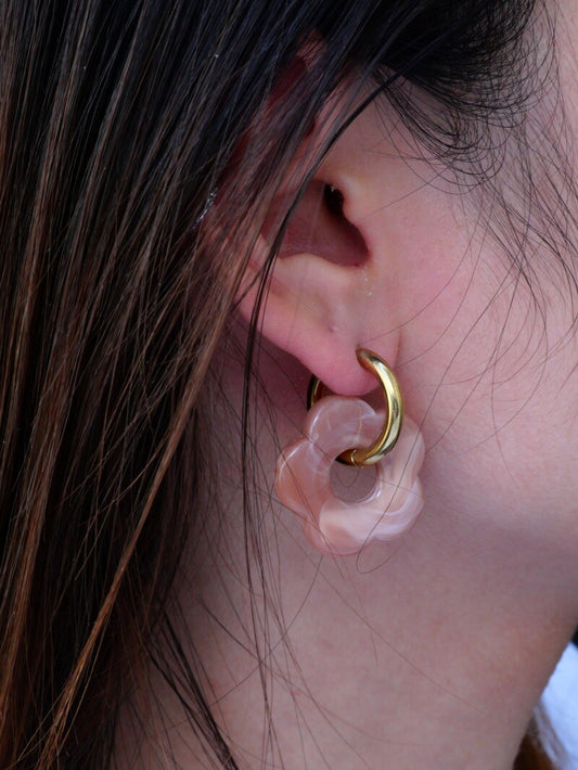 Boucles d’oreilles Ninon cognac