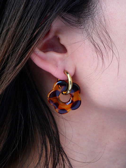 Boucles d’oreilles Ninon léopard