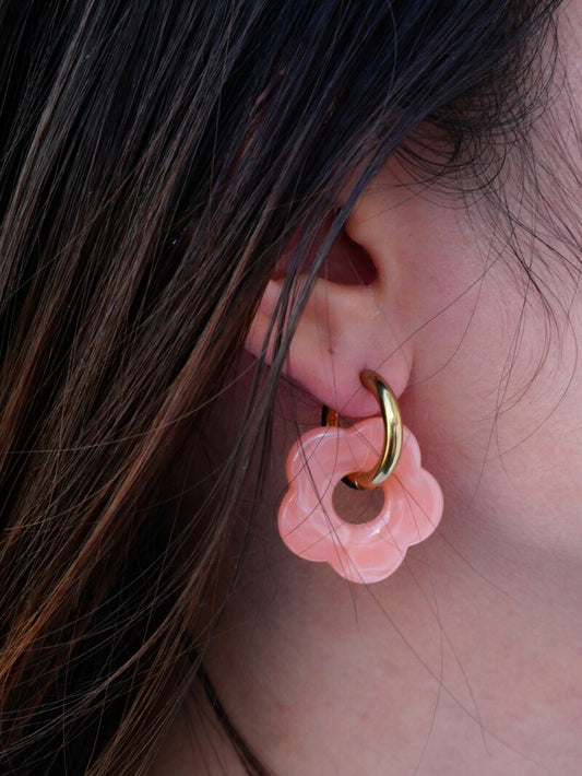 Boucles d’oreilles Ninon saumon